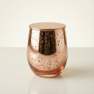 Legacy Collection Yesterday flagship luxury candle in rose-gold mercury glass with polished rose-gold lid