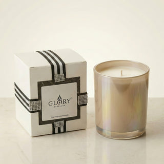 Glory Strength Beachside Dream 8oz luxury candle in gift box, Staycation Collection product shot